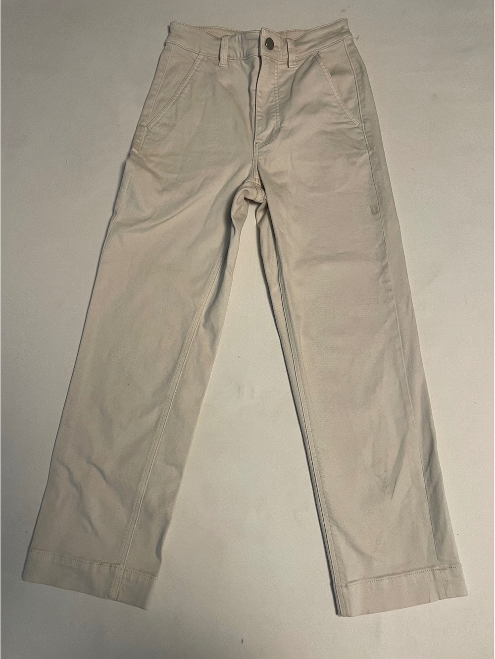 Everlane Wide Leg Pants in Cream Size 00